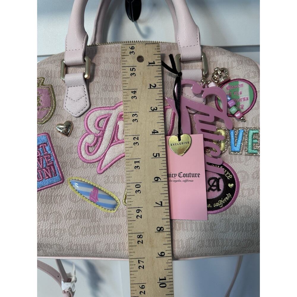 Juicy Couture Run The World Satchel in Sandstone! Rare! Y2K 90s 2000s. NEW! - Picture 8 of 11